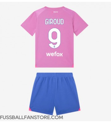 AC Milan Olivier Giroud #9 Replik 3rd trikot Kinder 2023-24 Kurzarm (+ Kurze Hosen)